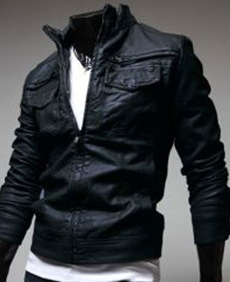 Men's Slim Fit Chocolate Brown/Black Jacket Men's Slim Fit Chocolate Brown/Black Jacket - Image 4