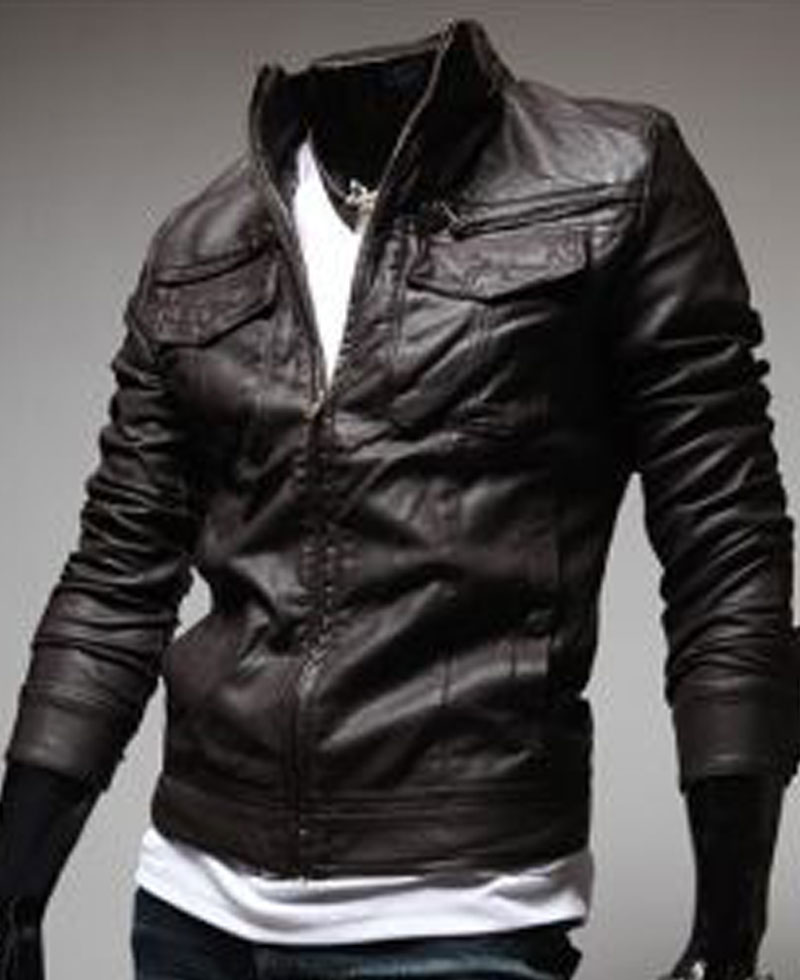 Men's Slim Fit Chocolate Brown/Black Jacket Men's Slim Fit Chocolate Brown/Black Jacket - Image 6