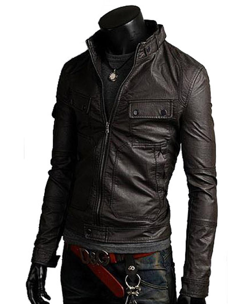 Men's Slim Fit Rider Style Black Leather Jacket Men's Slim Fit Rider Style Black Leather Jacket - Image 3