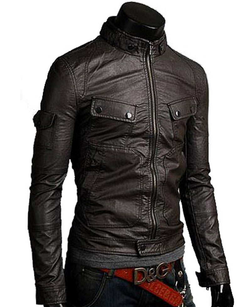 Men's Slim Fit Rider Style Black Leather Jacket Men's Slim Fit Rider Style Black Leather Jacket - Image 2