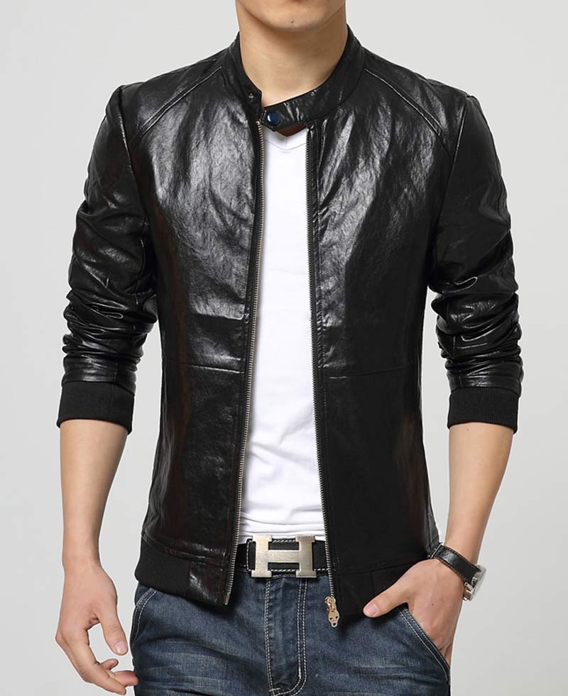 Men's Slim Fit Snap Tab Collar Casual Wear Jacket Men's Slim Fit Snap Tab Collar Casual Wear Jacket - Image 5