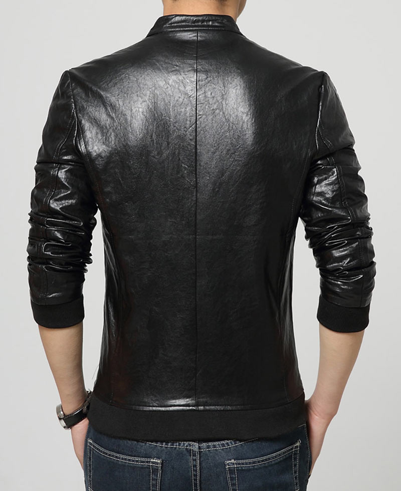 Men's Slim Fit Snap Tab Collar Casual Wear Jacket Men's Slim Fit Snap Tab Collar Casual Wear Jacket - Image 4