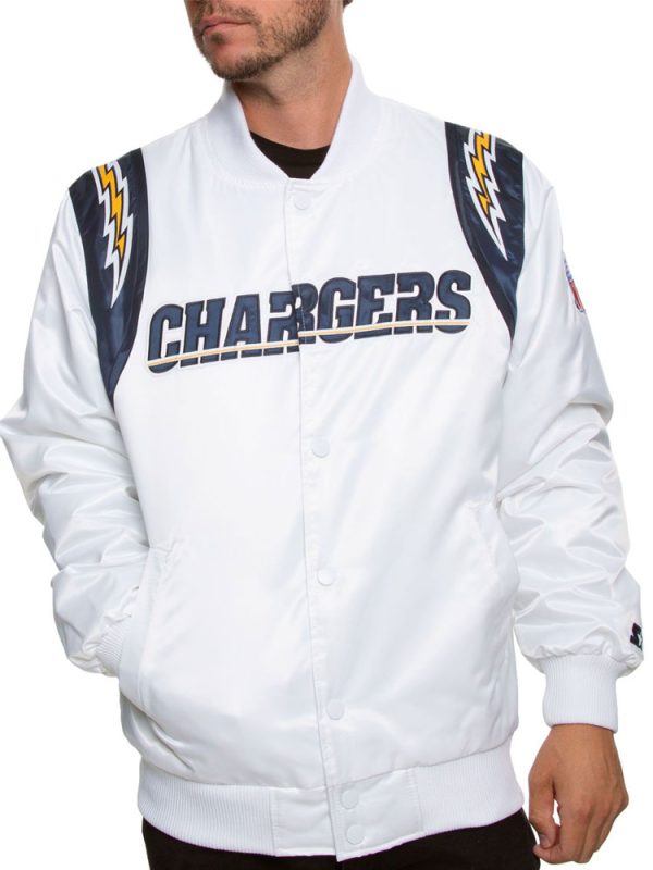 Men's Bomber Chargers Los Angeles Satin Jacket
