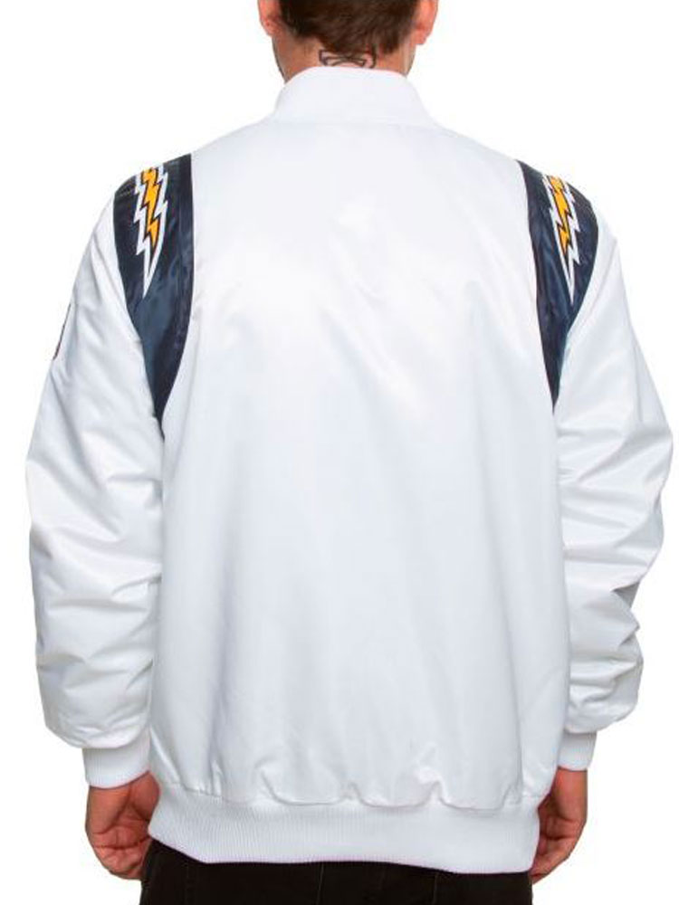 Men's Bomber Chargers Los Angeles Satin Jacket Men's Bomber Chargers Los Angeles Satin Jacket - Image 2