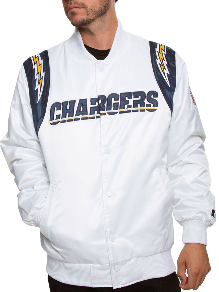 Men's Bomber Chargers Los Angeles Satin Jacket