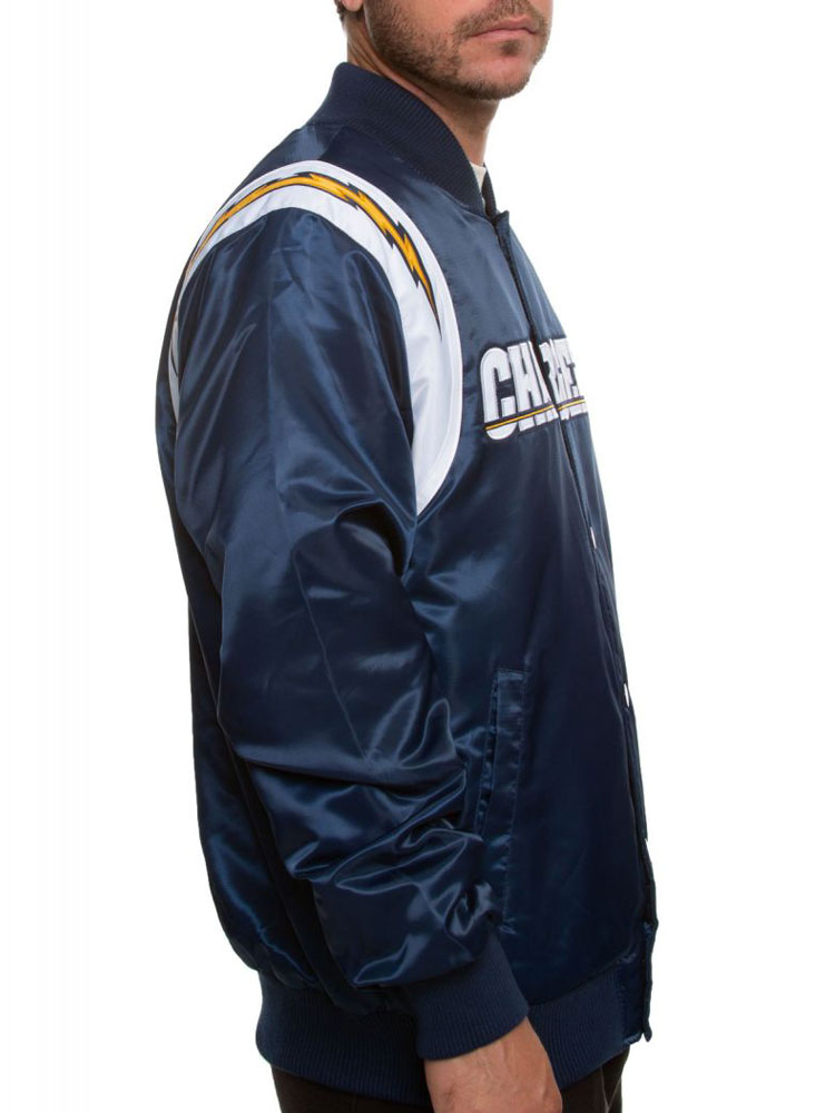 Men's Bomber Chargers Los Angeles Satin Jacket Men's Bomber Chargers Los Angeles Satin Jacket - Image 7