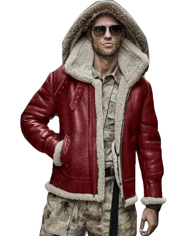 Men's WFJ05 Shearling Jacket with Hood
