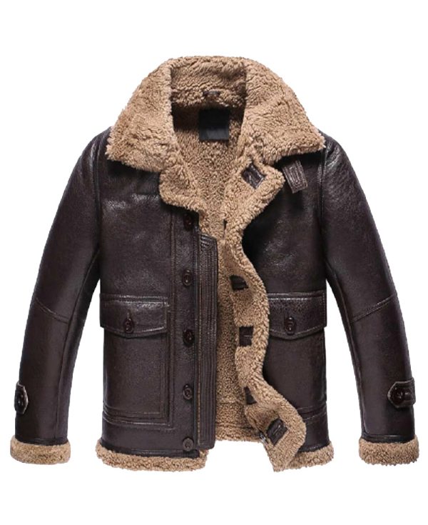 mens winter wfj010 shearling leather jacket