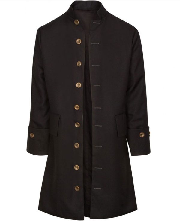 Men's Civilian Militia Colonial Black Coat