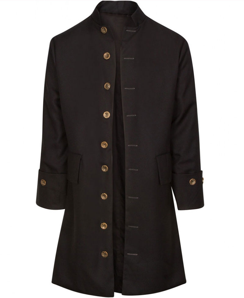 Men's Civilian Militia Colonial Black Coat Men's Civilian Militia Colonial Black Coat