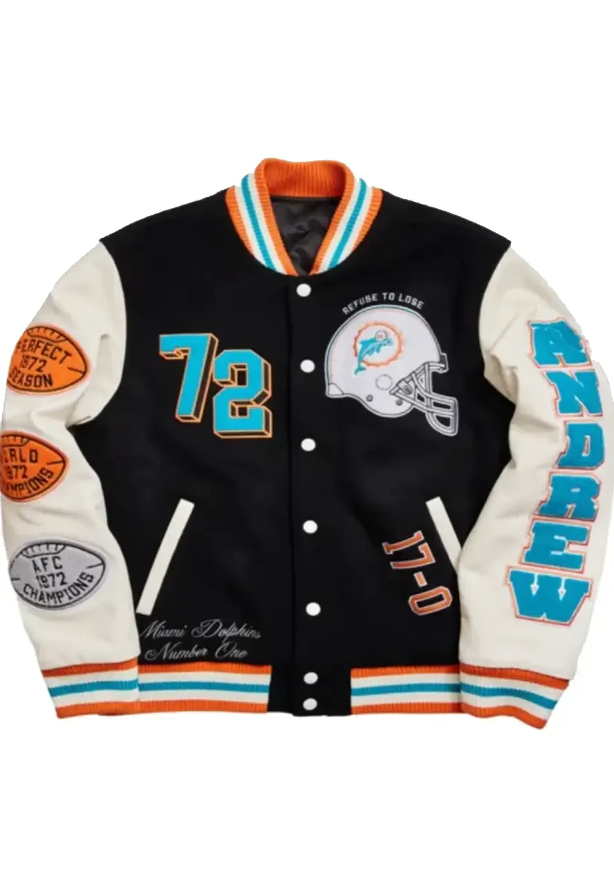 Miami Dolphins Letterman Jacket Miami Dolphins Letterman Jacket