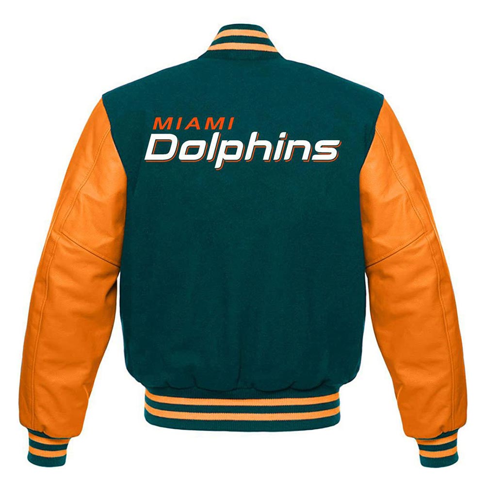 Miami Dolphins Wool Varsity Jacket Miami Dolphins Wool Varsity Jacket - Image 2