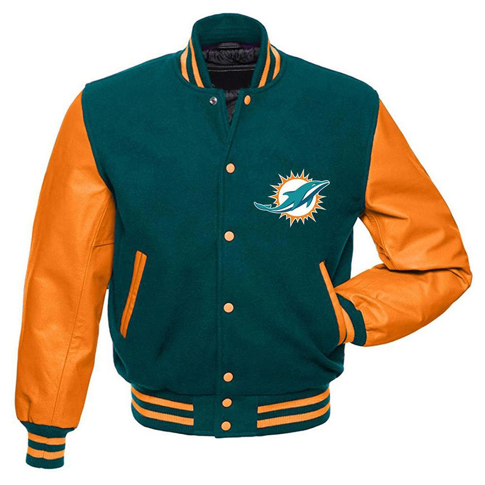 Miami Dolphins Wool Varsity Jacket Miami Dolphins Wool Varsity Jacket