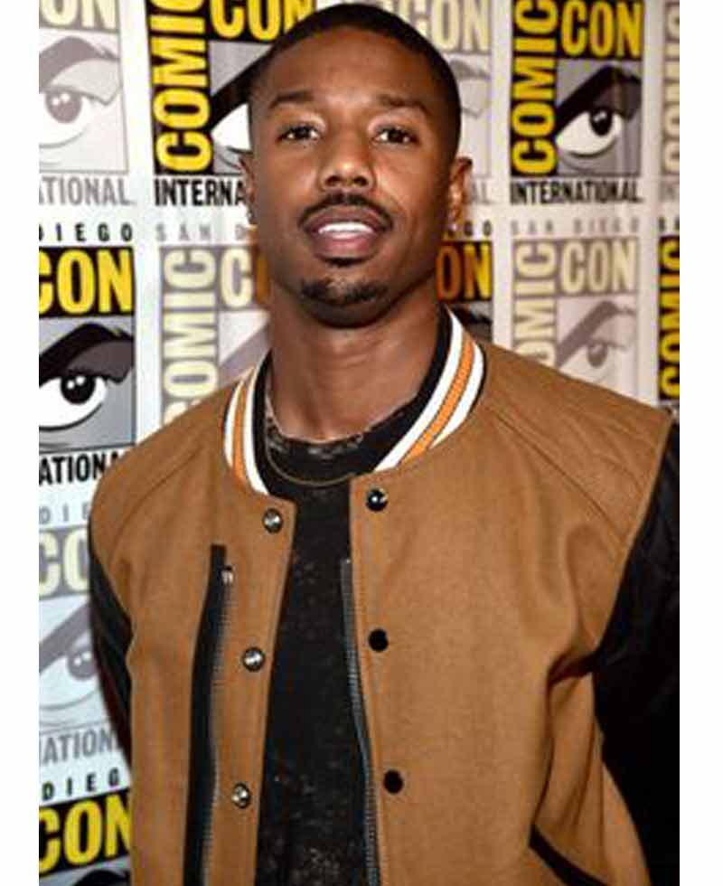 Comic Con Michael B Jordan Varsity Jacket Comic Con Michael B Jordan Varsity Jacket - Image 2