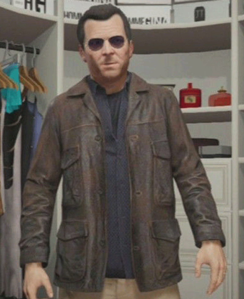 GTA 5 Michael Leather Jacket GTA 5 Michael Leather Jacket - Image 4