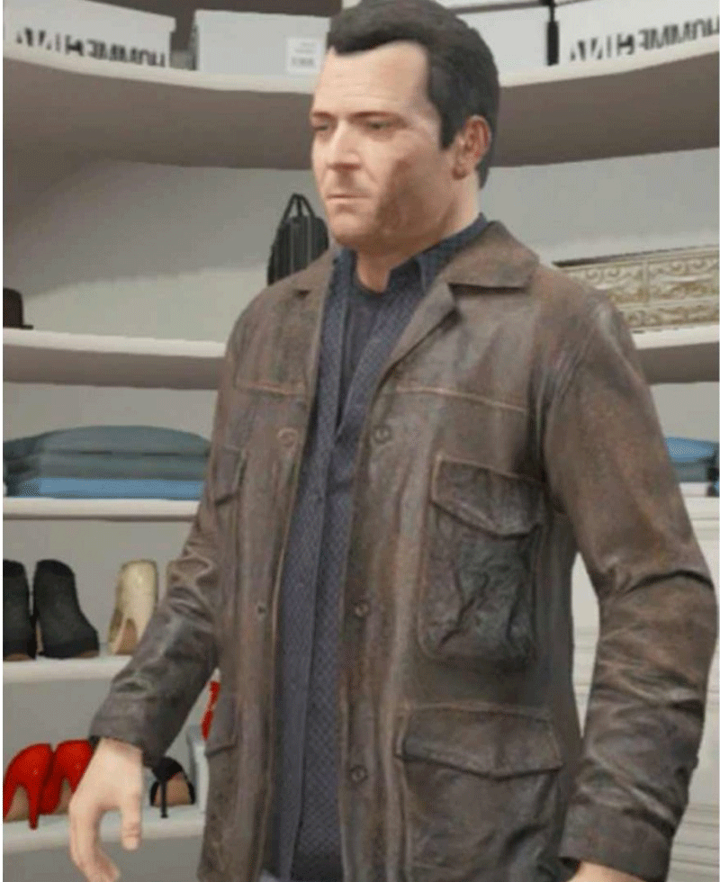 GTA 5 Michael Leather Jacket GTA 5 Michael Leather Jacket - Image 3