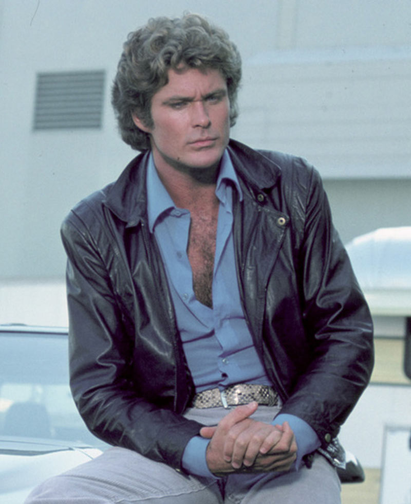 David Hasselhoff Knight Rider Leather Jacket knight rider leather jacket