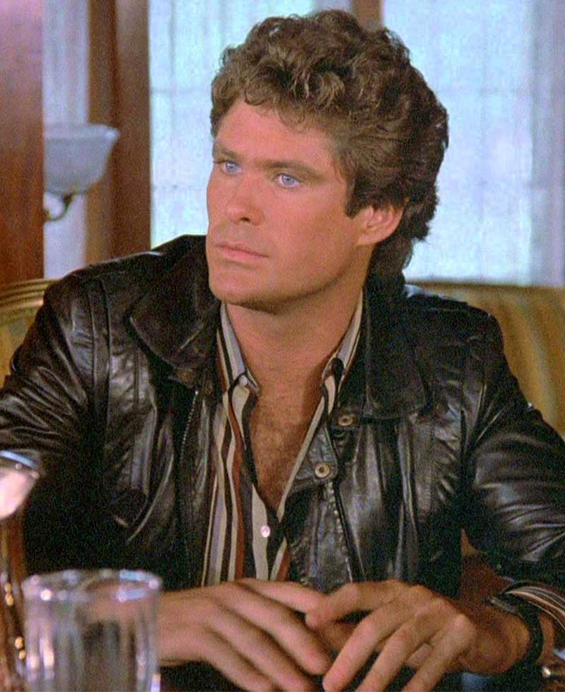 David Hasselhoff Knight Rider Leather Jacket knight rider david hasselhoff jacket
