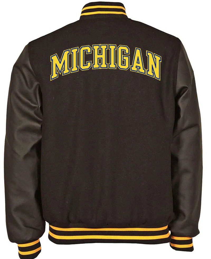 Men's Michigan Letterman Jacket Men's Michigan Letterman Jacket - Image 2