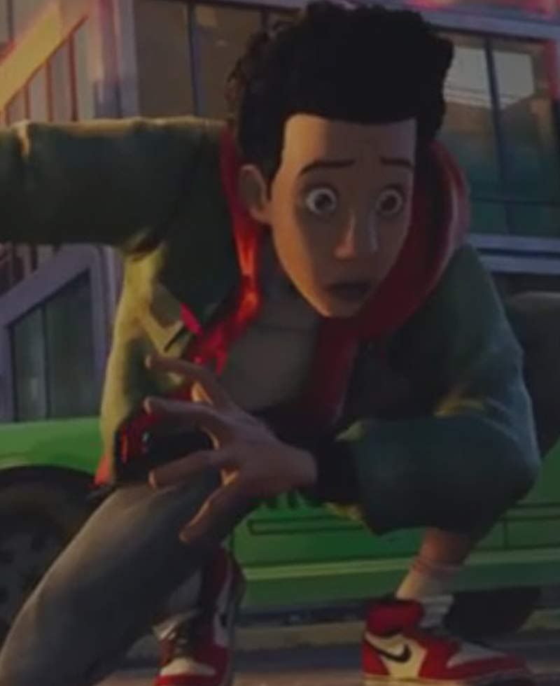 Into The Spider Verse Miles Morales Jacket with Hood miles morales green hoodie