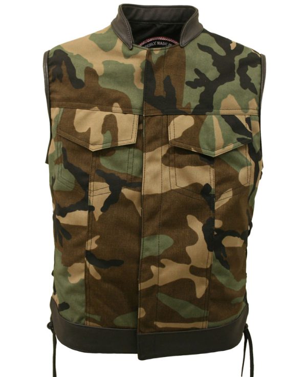 Men's Camo Military Biker Vest