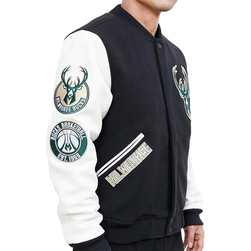 Milwaukee Bucks Letterman Jacket Milwaukee Bucks Letterman Jacket - Image 3