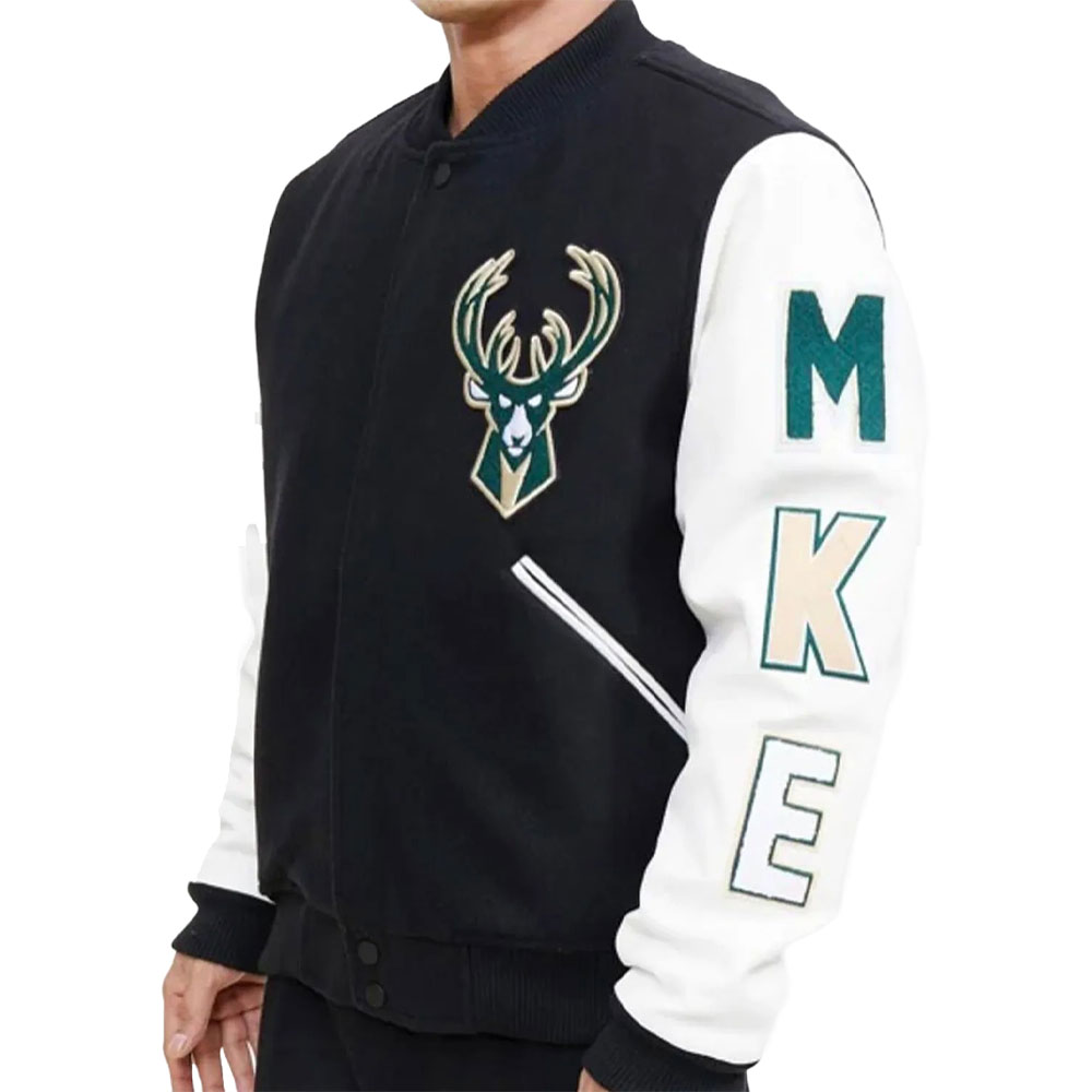 Milwaukee Bucks Letterman Jacket Milwaukee Bucks Letterman Jacket - Image 4