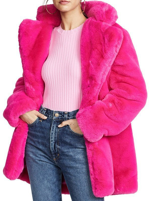 Miss Americana Taylor Swift Fur Pink Coat Miss Americana Taylor Swift Fur Pink Coat - Image 4