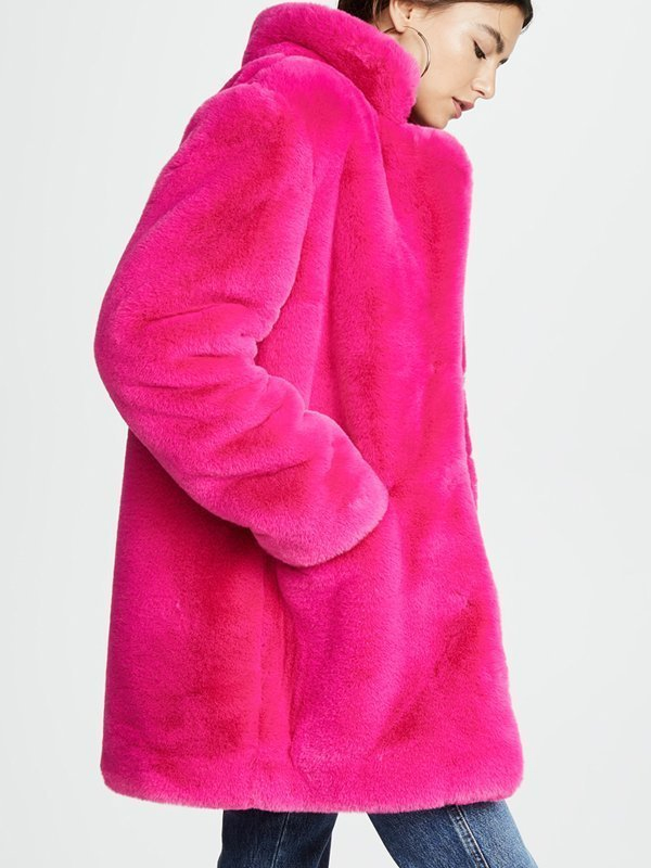 Miss Americana Taylor Swift Fur Pink Coat Miss Americana Taylor Swift Fur Pink Coat - Image 5