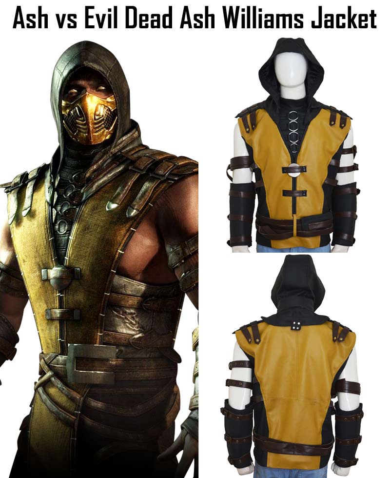 Hanzo Hasashi Mortal Kombat Scorpion Hoodie Vest Hanzo Hasashi Mortal Kombat Scorpion Hoodie Vest - Image 7