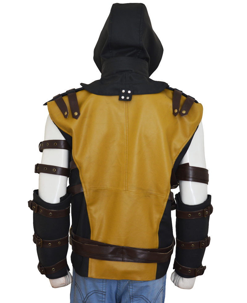 Hanzo Hasashi Mortal Kombat Scorpion Hoodie Vest Hanzo Hasashi Mortal Kombat Scorpion Hoodie Vest - Image 2