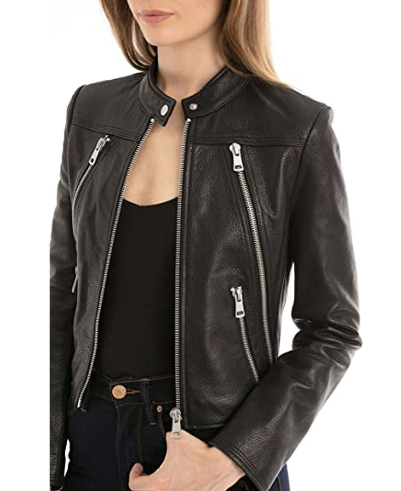 Shadowhunters Season 03 Katherine Mcnamara Biker Leather Jacket
