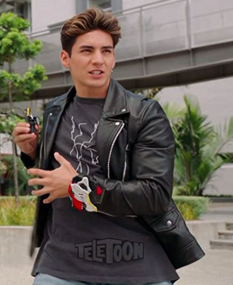 Power Rangers Dino Fury Chance Perez Biker Leather Jacket Power Rangers Dino Fury Chance Perez Biker Leather Jacket - Image 2