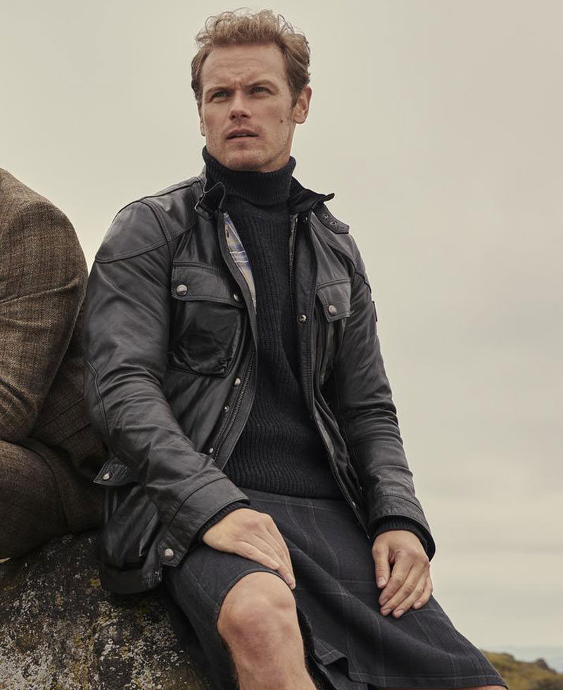 Men in Kilts A Roadtrip with Sam Heughan Motorcycle Jacket Men in Kilts A Roadtrip with Sam Heughan Motorcycle Jacket - Image 4