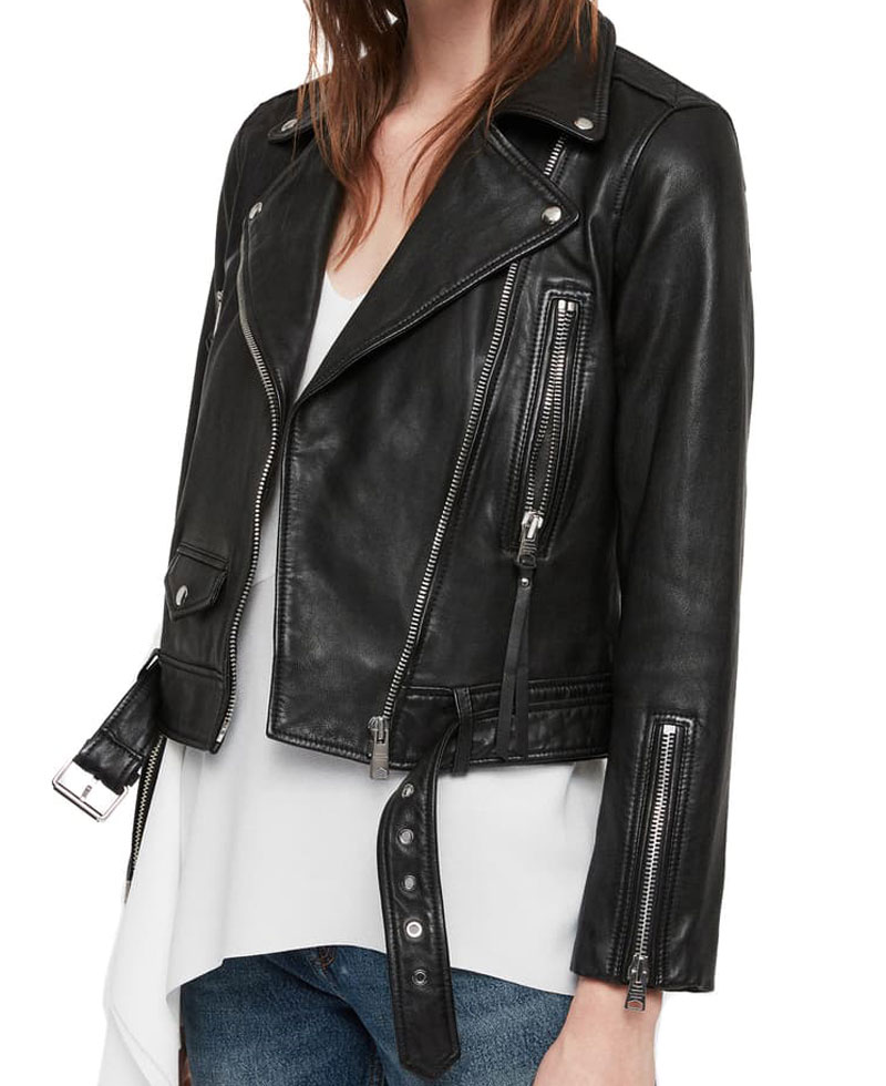 Camila Morrone Valley Girl Leather Jacket Camila Morrone Valley Girl Leather Jacket - Image 4