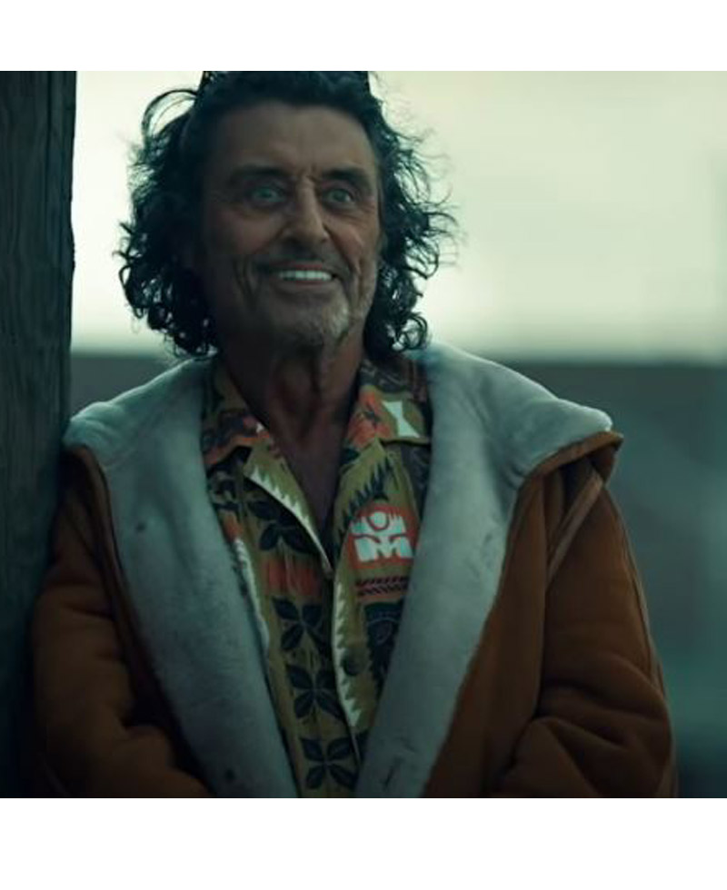 Ian Mcshane American Gods S03 Shearling Suede Coat Ian Mcshane American Gods S03 Shearling Suede Coat - Image 3