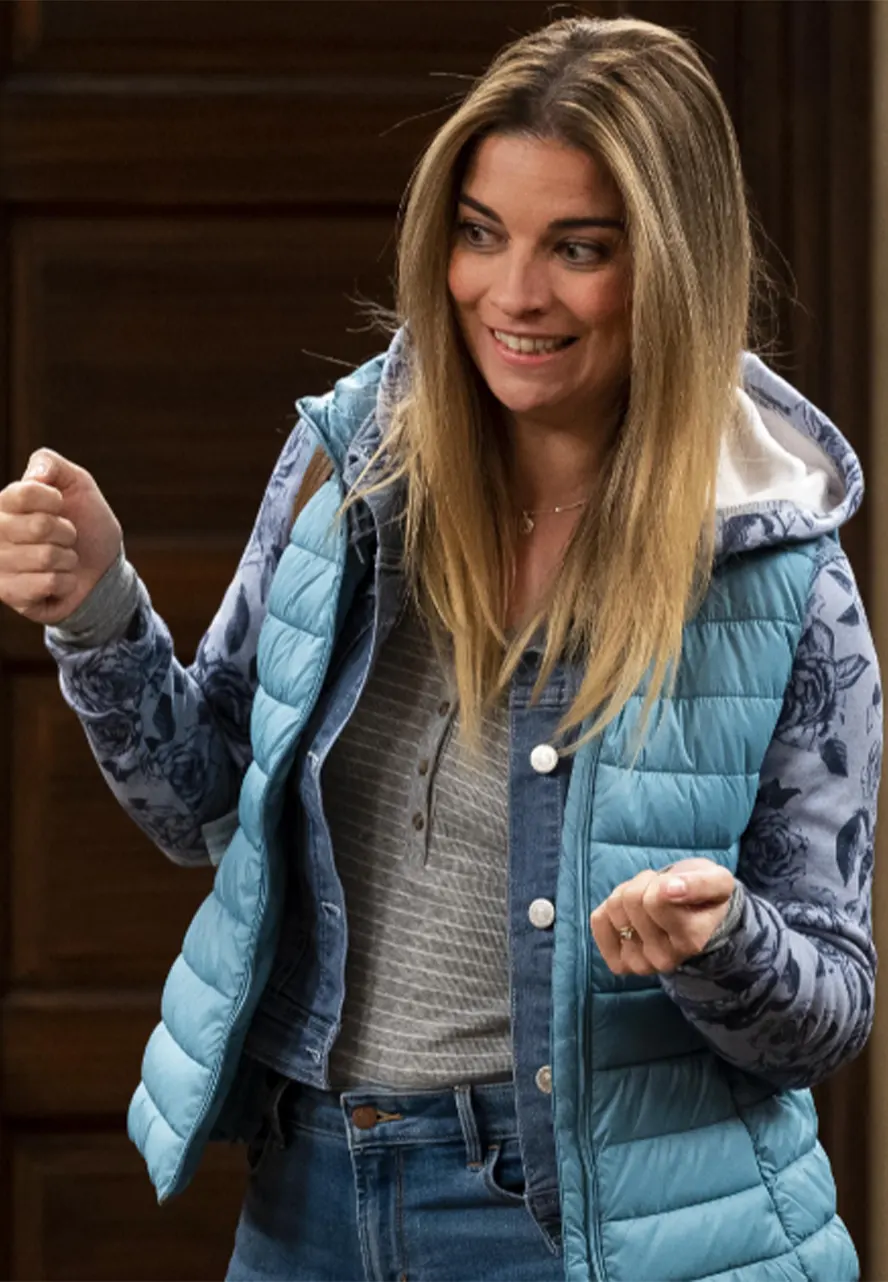 Kevin Can F**k Himself Annie Murphy Sky Blue Vest Kevin Can F**k Himself Annie Murphy Sky Blue Vest - Image 2
