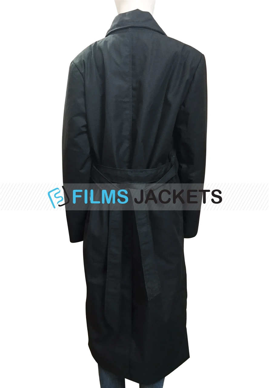 My Life Is Murder Alexa Crowe Black Trench Coat my life is murder alexa crowe cotton trench coat