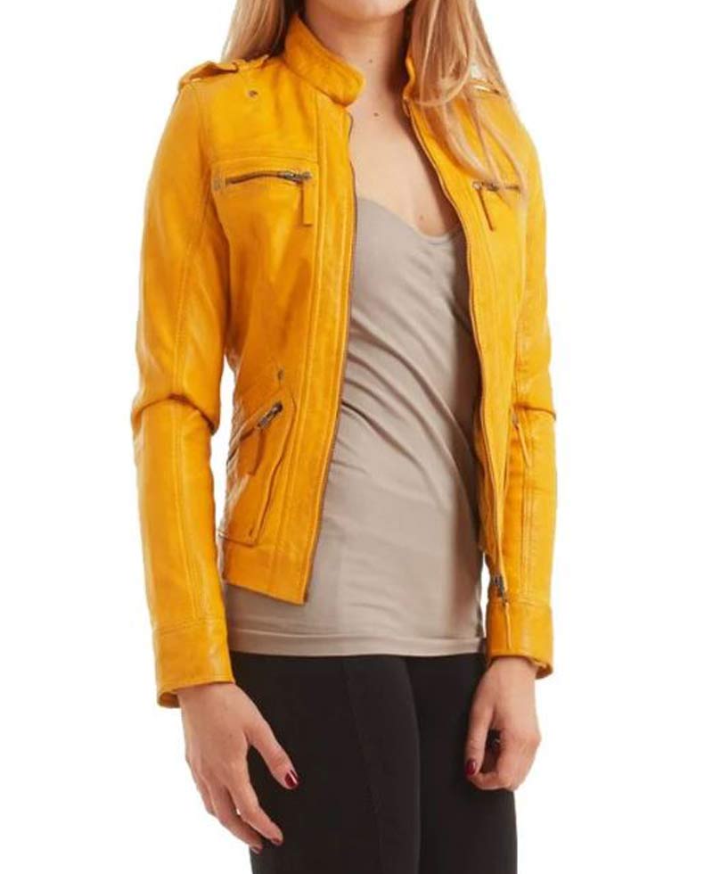 Nancy Pelosi Biker Leather Jacket Nancy Pelosi Biker Leather Jacket - Image 4