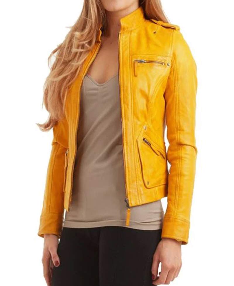 Nancy Pelosi Biker Leather Jacket Nancy Pelosi Biker Leather Jacket - Image 3