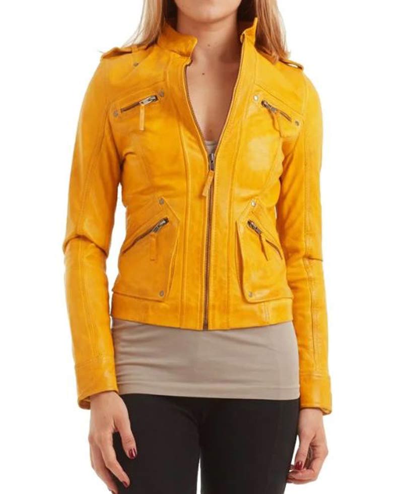 Nancy Pelosi Biker Leather Jacket Nancy Pelosi Biker Leather Jacket - Image 2