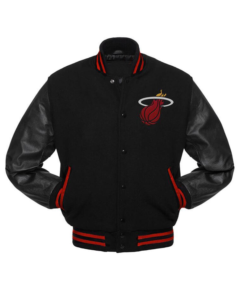 Miami Heat NBA Varsity Bomber Jacket Miami Heat NBA Varsity Bomber Jacket