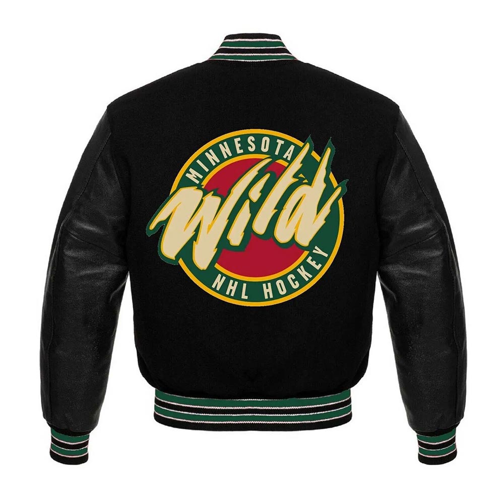 NHL Minnesota Wild Varsity Jacket NHL Minnesota Wild Varsity Jacket - Image 2