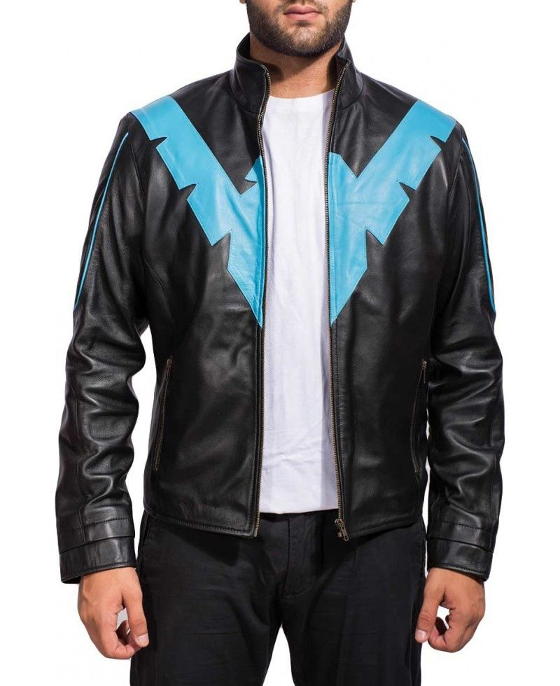 Dick Grayson Nightwing Jacket dick grayson nightwing leather jacket blue eagle