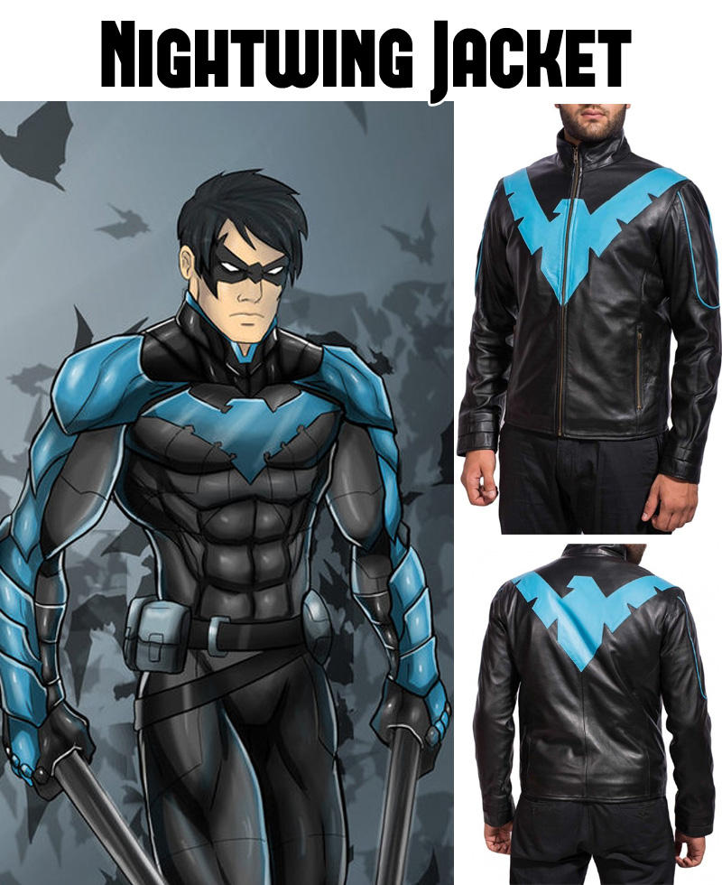 Dick Grayson Nightwing Jacket nightwing jacket eagle logo