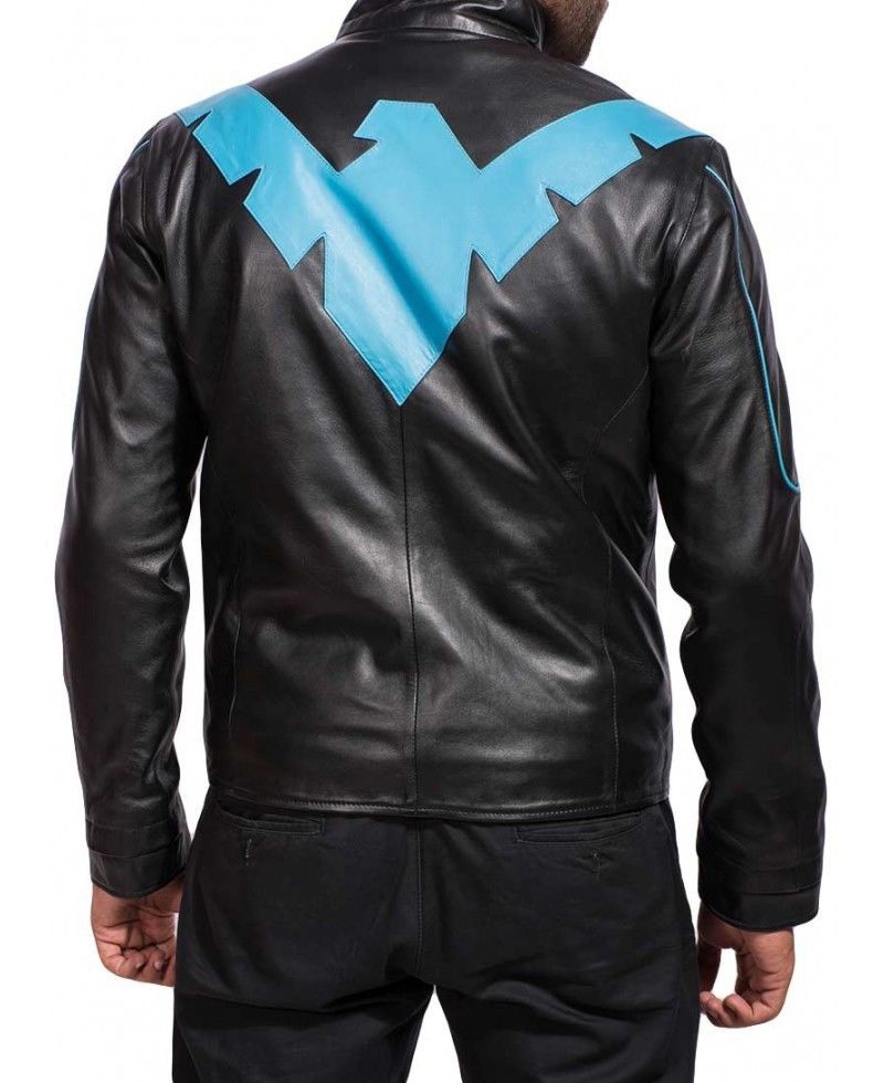 Dick Grayson Nightwing Jacket nightwing leather jacket blue eagle