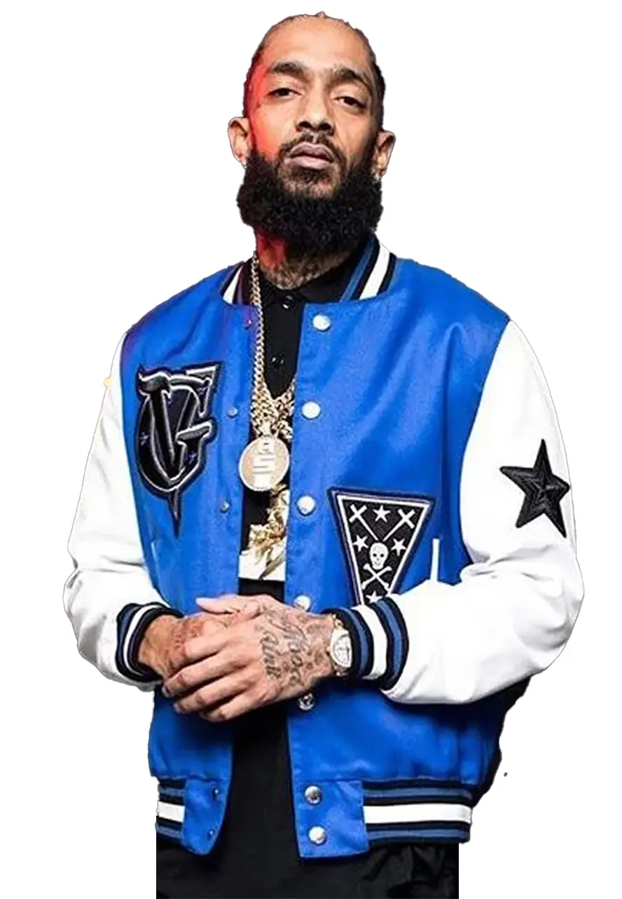 Nipsey Hussle Letterman Jacket Nipsey Hussle Letterman Jacket - Image 5