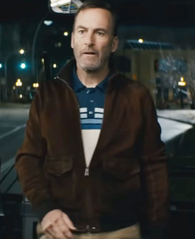 Bob Odenkirk Nobody Bomber Suede Jacket Bob Odenkirk Nobody Bomber Suede Jacket - Image 3