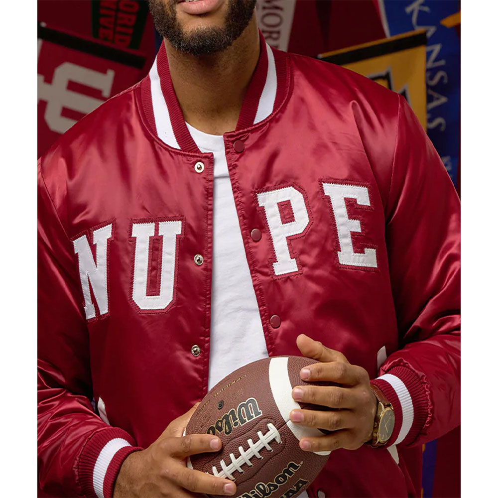 Nupe Red Varsity Jacket Nupe Red Varsity Jacket - Image 3