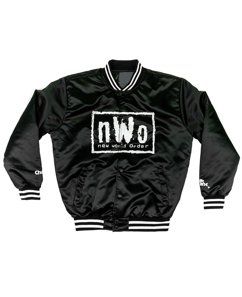 Men's Black Bomber New World Order Jacket Men's Black Bomber New World Order Jacket - Image 5